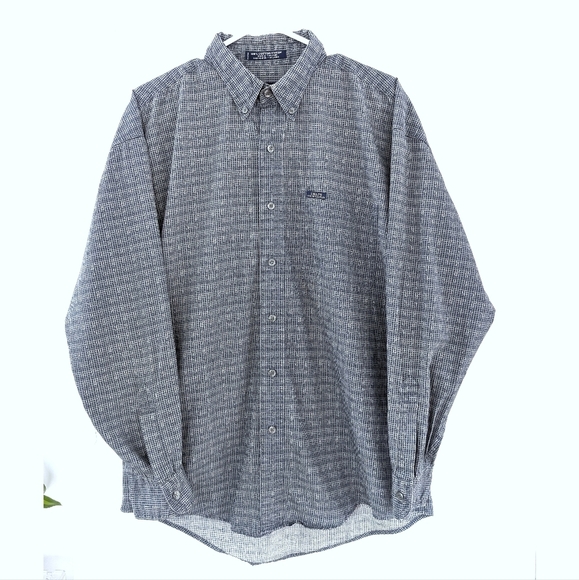 Chaps Ralph Lauren Men's Long Sleeves Shirt - Medium, 100% Cotton, Grid Pattern - Picture 1 of 7